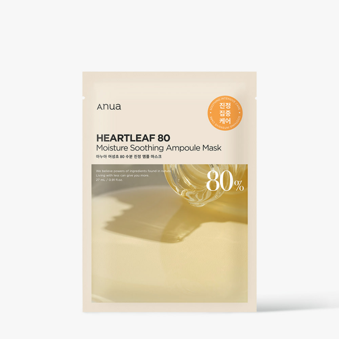 ANUA HEARTLEAF 80% AMPOULE MASK 1ea/10ea