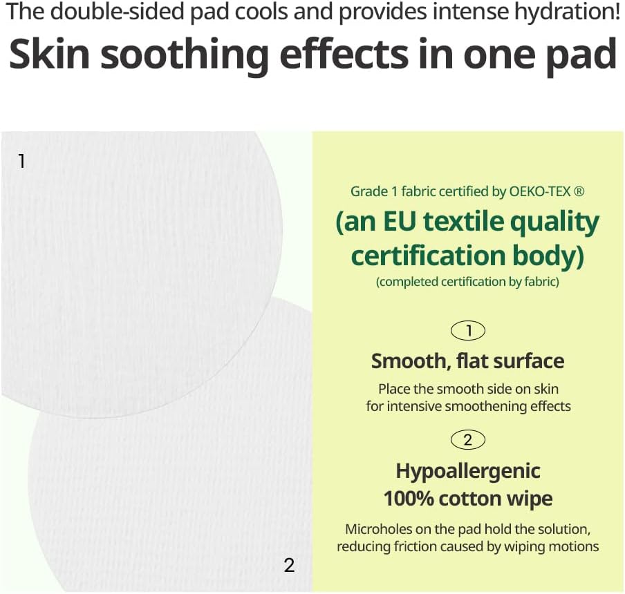 GOODAL Heart Leaf Calming Toner Pad for All Skin Types, Houttuynia Cordata Intense Calming Care, Deeply Moisturizing, Instantly Hydrating, and Toning