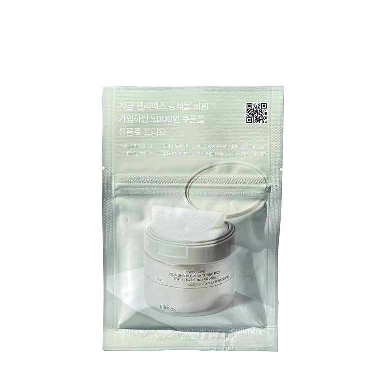 CELIMAX Ji Woo Gae Cica BHA Blemish Toner Pad MINI 10ea, 30ml
