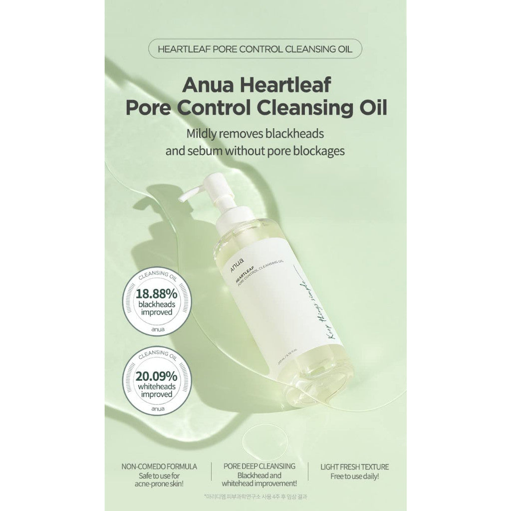ANUA Heartleaf Pore Control Cleansing Oil 200ml (2 Options)