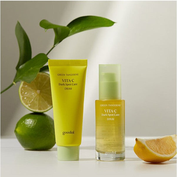GOODAL Green Tangerine Vitamin C Dark Spot Care ( Serum 30mL + Cream 40mL ) SET