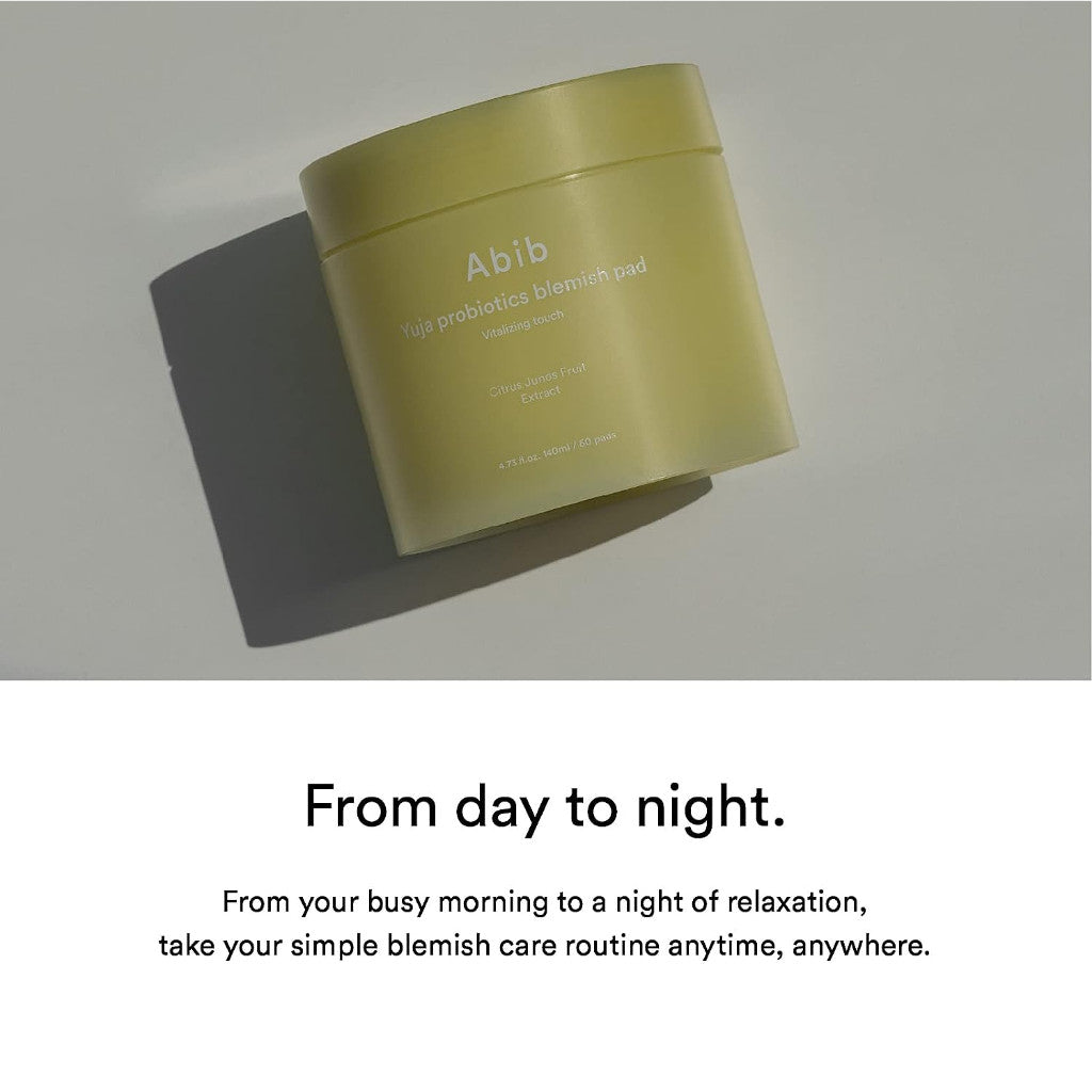 Abib Yuja Probiotics Blemish Pad Vitalizing Touch 60 Pads 140ml