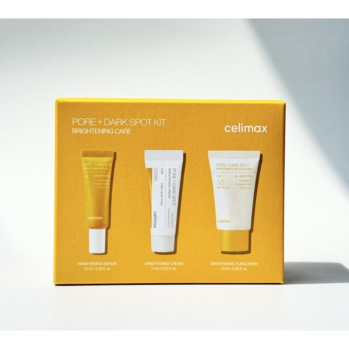 CELIMAX Pore+Dark Spot Brightening Kit (Serum 10ml + Cream 7ml + Sunscreen 10ml)