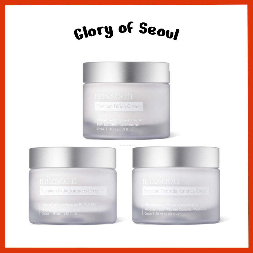 mixsoon Premium Cream 50ml (3 Types) │ Galactomyces / Bifida / Centella Asiatica