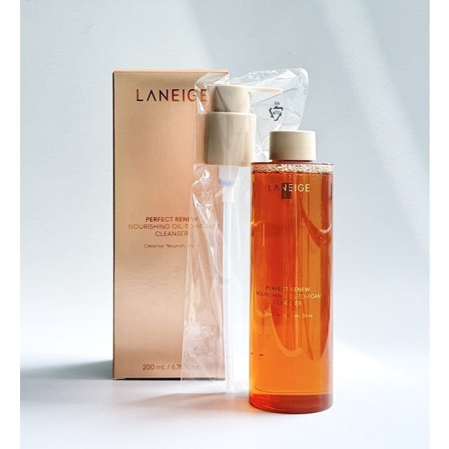 LANEIGE Perfect Renew Nourishing Oil-To-Foam Cleanser 200ml / 50ml