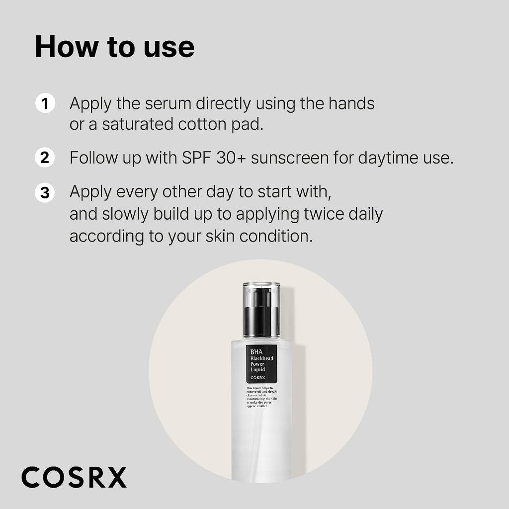 COSRX Niacinamide 2% + BHA 4% Blackhead Power Liquid 50ml, 100ml