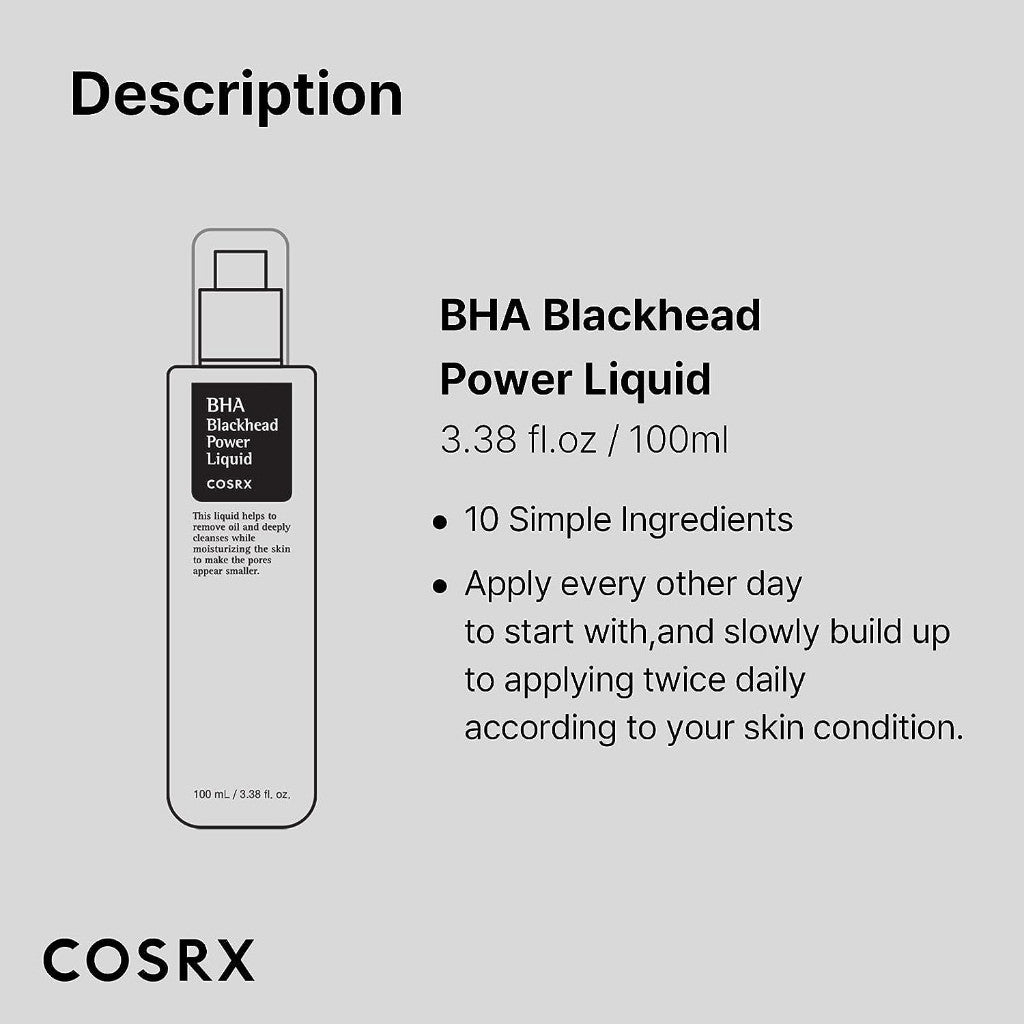COSRX Niacinamide 2% + BHA 4% Blackhead Power Liquid 50ml, 100ml