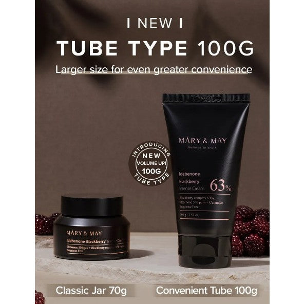 MARY&MAY Idebenone Blackberry Intense Cream 100g Tube Type