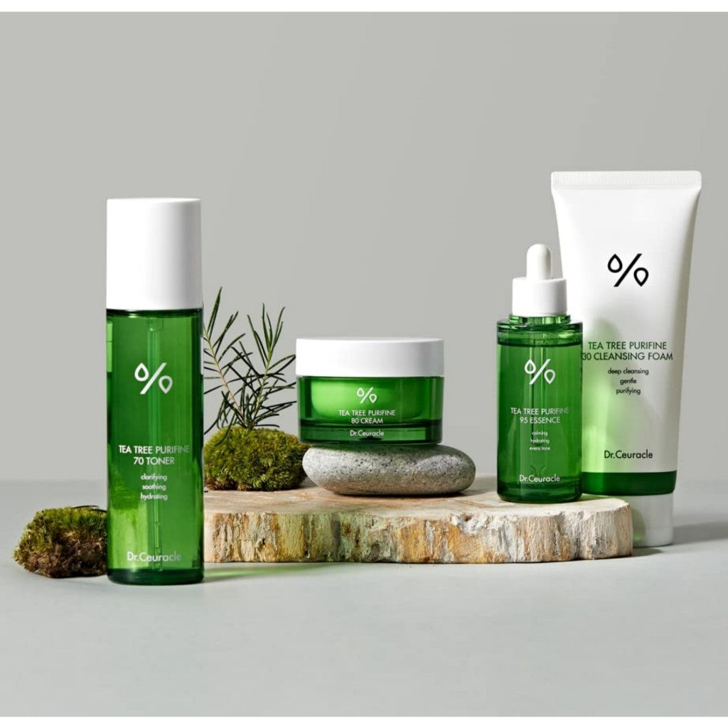 Dr.Ceuracle Tea Tree Purifine Cleansing Foam, 150mLㅣGel to Foam Cleanser with Tea Tree Extract 40.7% ㅣSoothing, Sebum Control