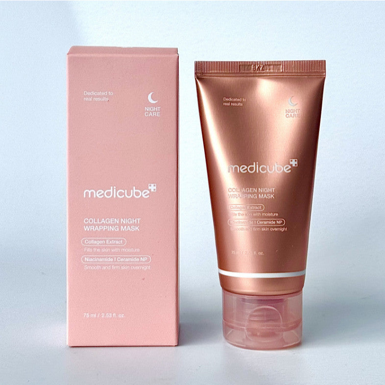 MEDICUBE Collagen Milk Toning, Collagen Night, Kojic Acid Turmeric, PDRN Pink Caffeine Wrapping Mask, 75ml (1EA 4 Types / Set)