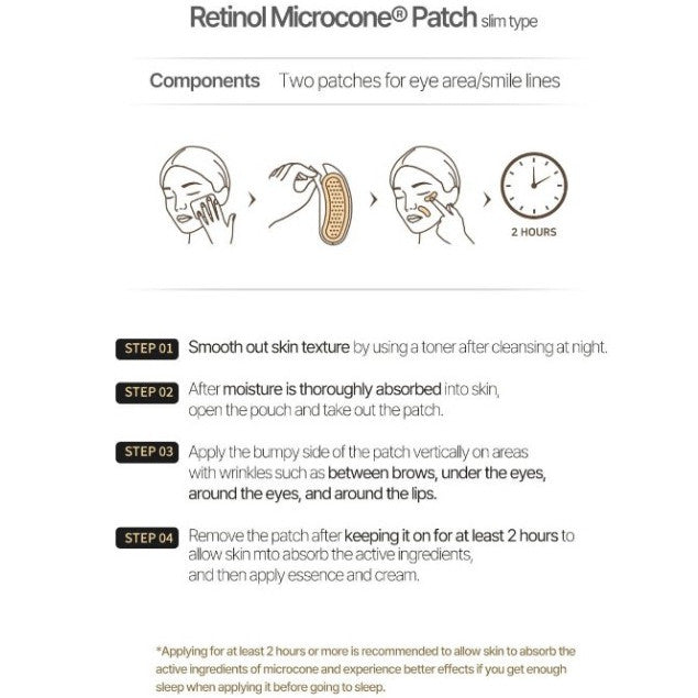 ACROPASS Slim Retinol Microcone® Patch (1 box = 3 pouches)