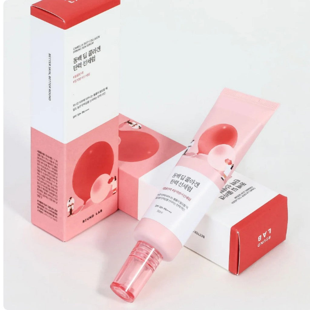 ROUND LAB Camellia Deep Collagen Firming Sun Serum, 50mL | SPF50+ PA++++