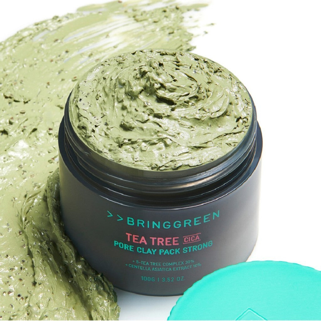 BRING GREEN Tea Tree Cica Pore Clay Pack Mild 120g / Strong 100g (2 Types)