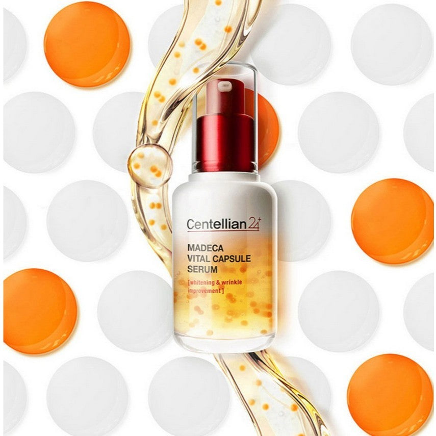 CENTELLIAN 24 MADECA Vital Capsule Serum, 50 ml | Gold Orange Serum, Healthy Skin, TECA 10,000 ppm