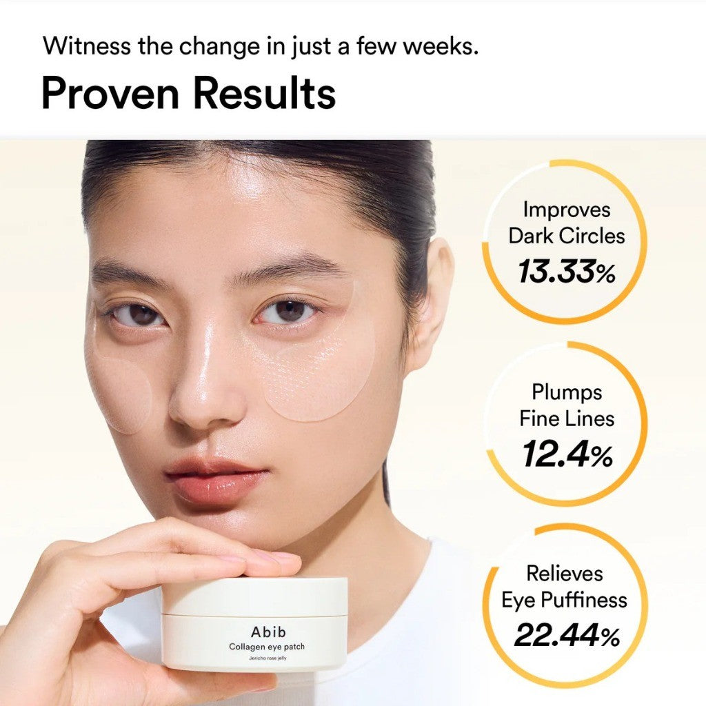 Abib Eye Patch, 60 Pieces (2 Types) | Collagen Jericho Rose Jelly / PDRN Retinal Glow