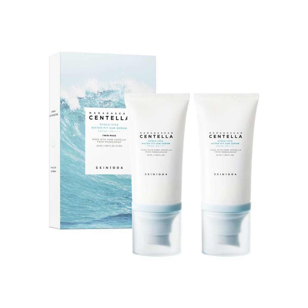 SKIN1004 Madagascar Centella Hyalu-Cica Water-Fit Sun Serum SPF50+ PA++++ (50ml / 100ml / Twin Pack)