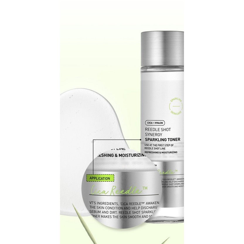 VT Reedle Shot Synergy Sparkling Toner 150ml (2 Types) │ No Reedle / Reedle Added