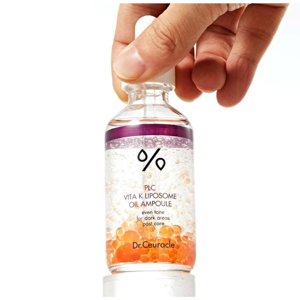 Dr.Ceuracle PLC Vitamin K Liposome Oil Ampoule, 50mLㅣSpecial Care for Toning, Glowing, Hydration, BrighteningㅣSkin-Friendly Water&Oil Layer Formula
