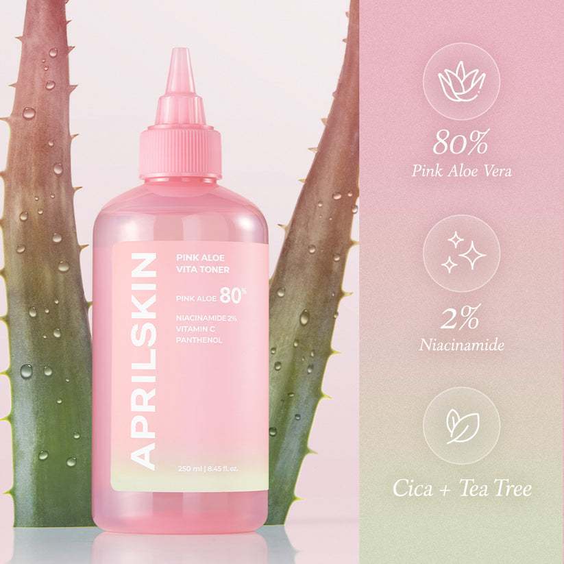 APRILSKIN Pink Aloe Vitamin C Soothing & Brightening Toner 250ml