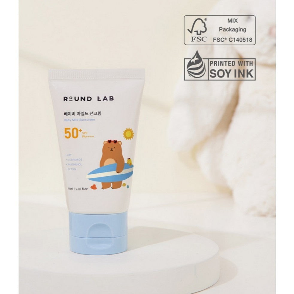 ROUND LAB Baby Mild Sunscreen, 60ml (SPF 50+ PA++++)