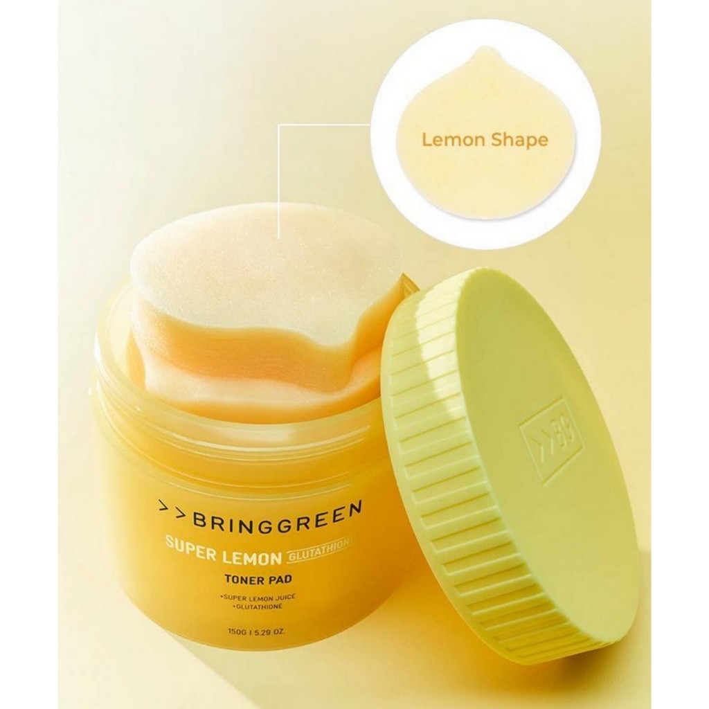 BRING GREEN Super Lemon Glutathione Toner Pad 90 Sheets