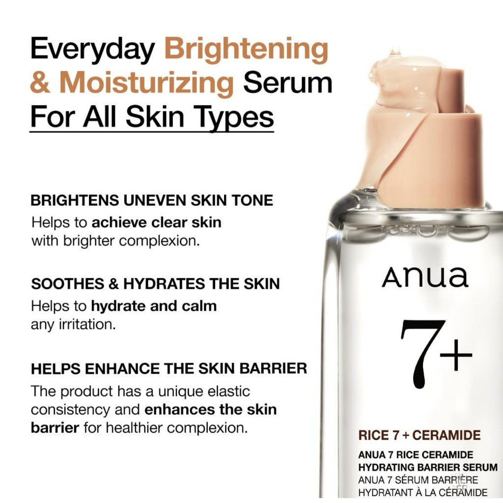 ANUA Rice Ceramide 7 Hydrating Barrier Serum 50ml