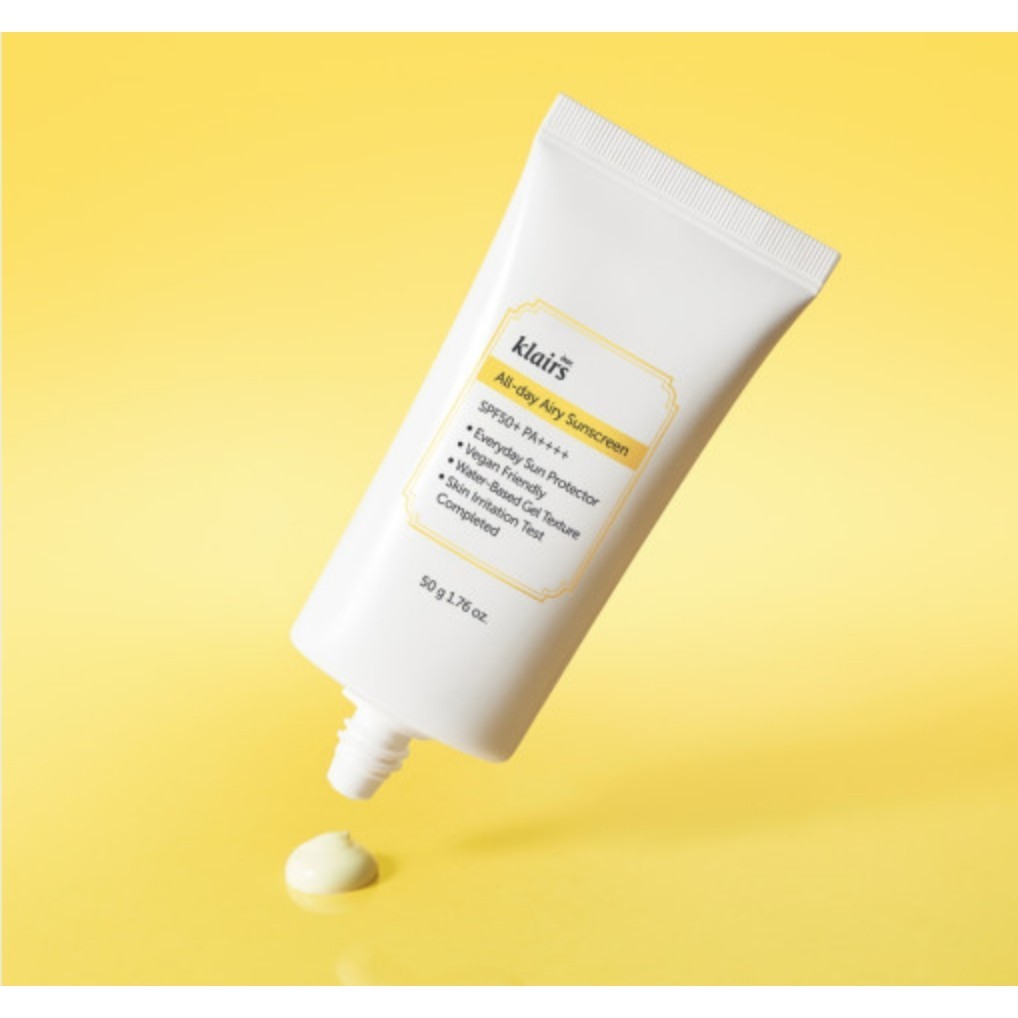 KLAIRS All-Day Airy Sunscreen, 50mL | SPF50+ PA++++
