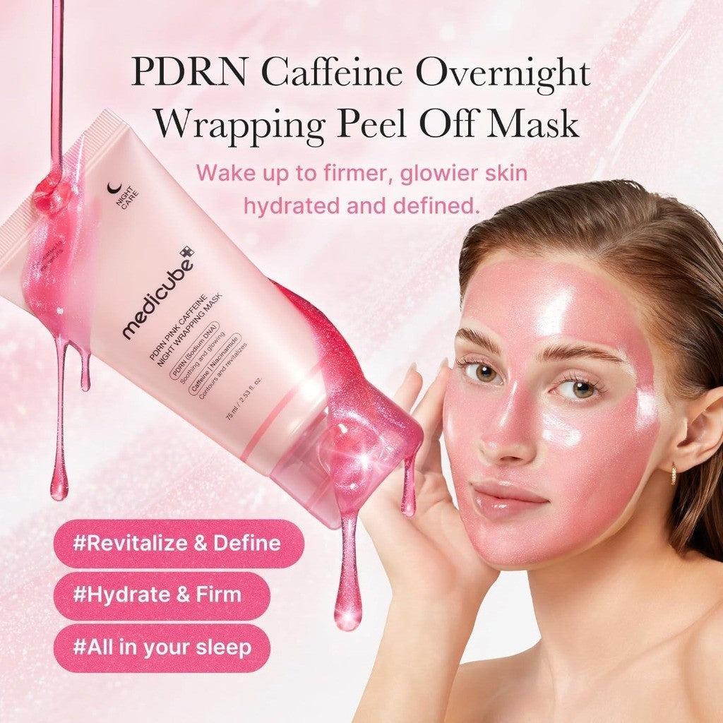 MEDICUBE Collagen Milk Toning, Collagen Night, Kojic Acid Turmeric, PDRN Pink Caffeine Wrapping Mask, 75ml (1EA 4 Types / Set)