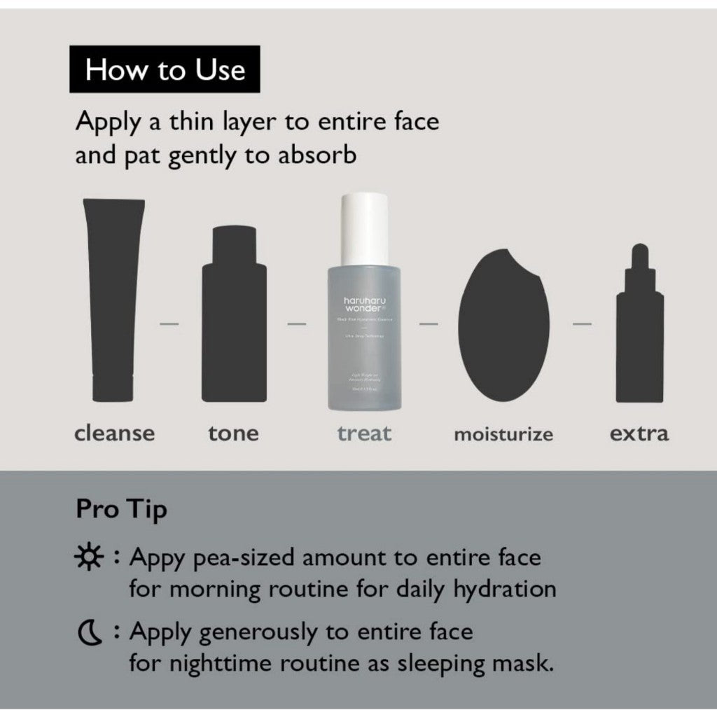 Haruharu Wonder Black Rice Hyaluronic Essence, 50mL