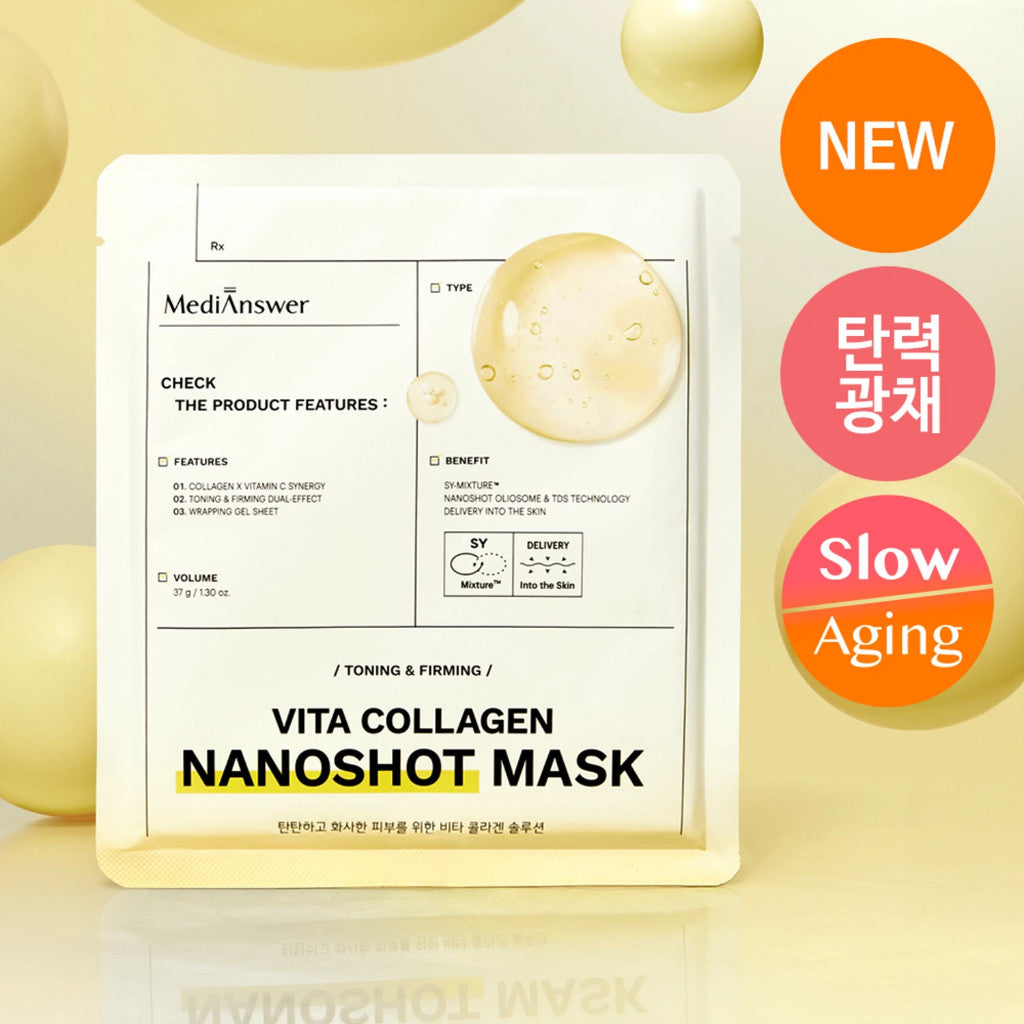 MediAnswer Vita / Pore Collagen Nanoshot / Skin Fit Collagen Nanoshot Mask Sheet 3Types