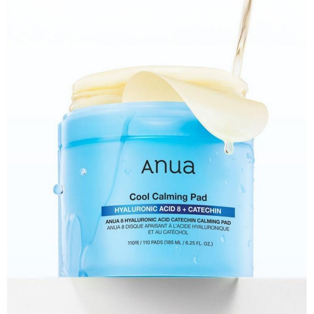 ANUA 8 Hyaluronic Acid Catechin Calming Pad 110 Pads 185ml