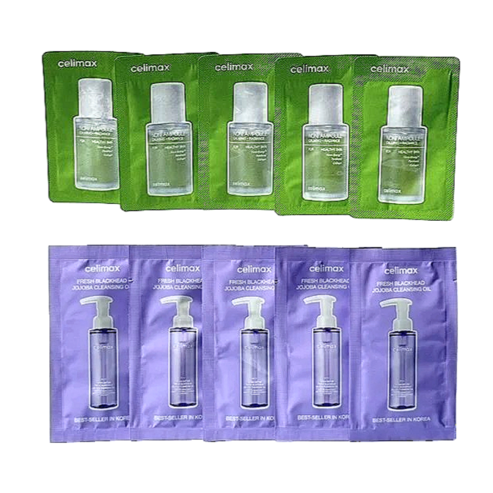 [SAMPLE SET] CELIMAX The Real Noni Energy Ampoule  / Derma Nature Fresh Blackhead Jojoba Cleansing Oil Sachet 5ea Set