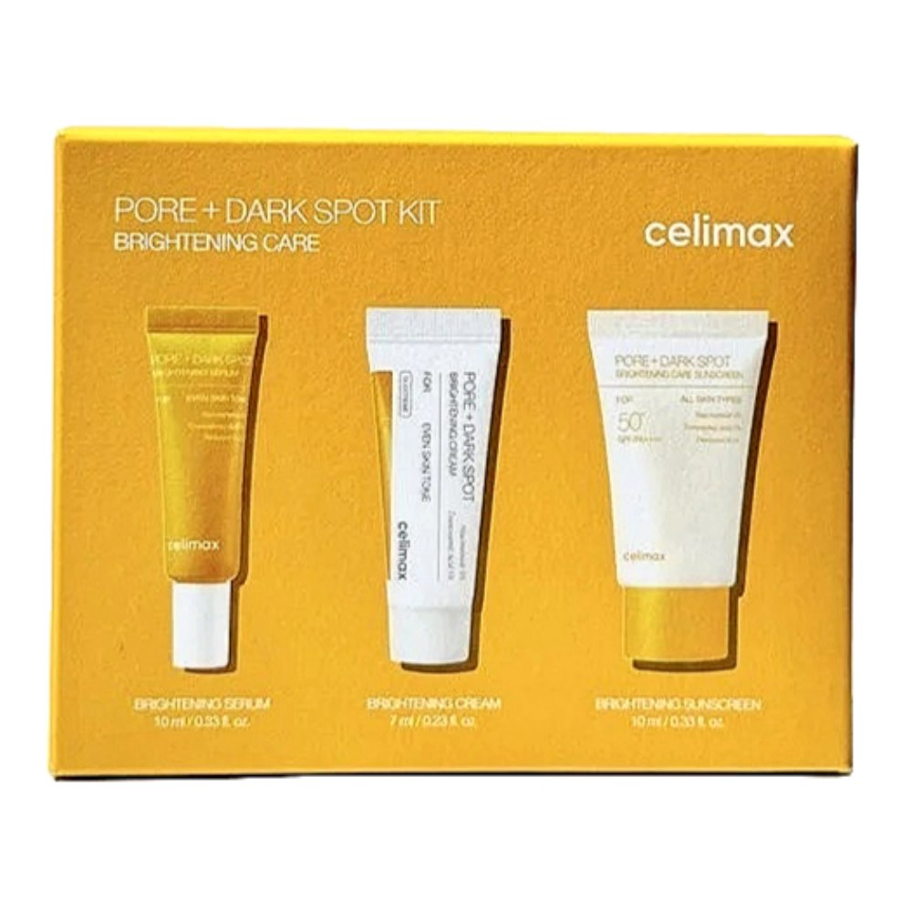CELIMAX Pore+Dark Spot Brightening Kit (Serum 10ml + Cream 7ml + Sunscreen 10ml)