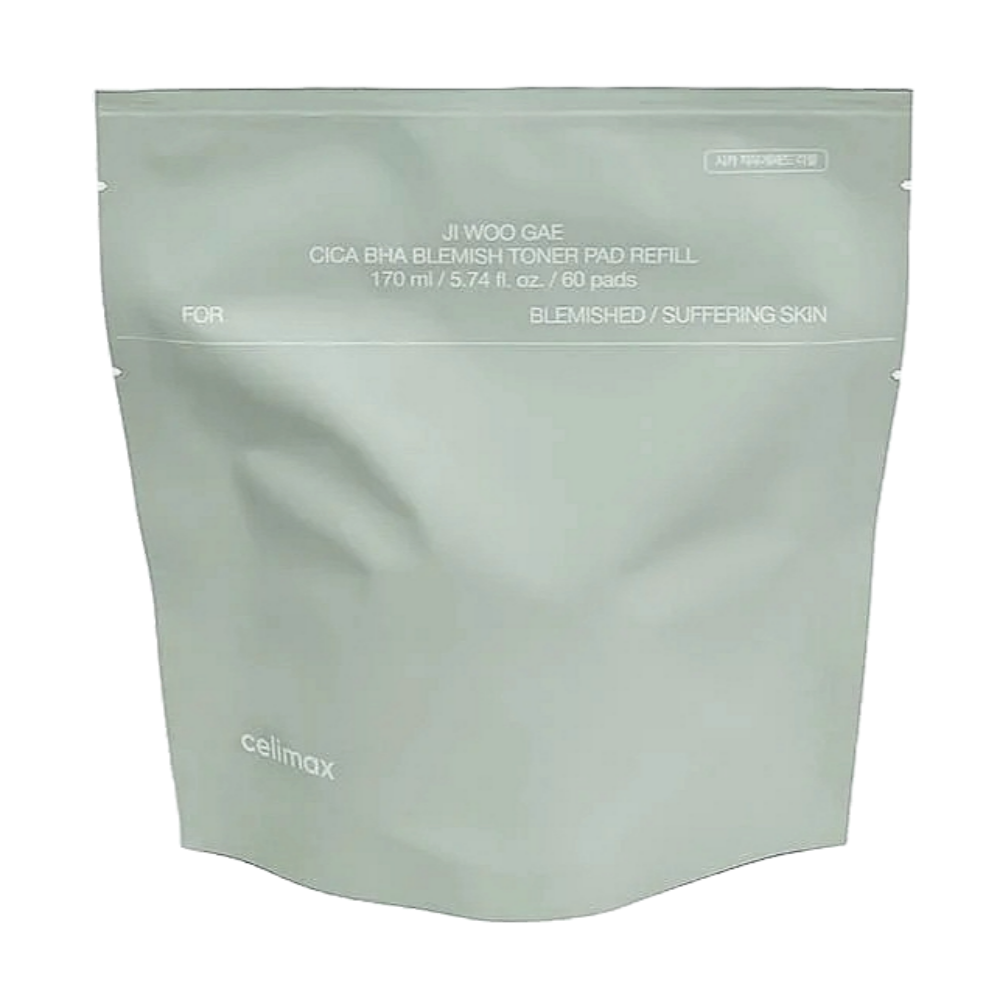 [REFILL] CELIMAX Ji Woo Gae Cica BHA Blemish Toner Pad Refill 60 Pads 170ml
