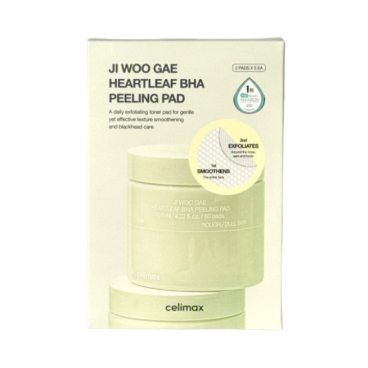 CELIMAX Jiwoogae Heartleaf BHA Peeling Pad 10ea