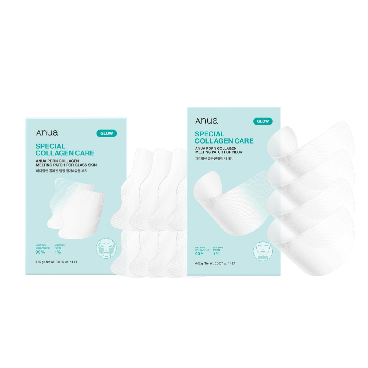 ANUA PDRN Collagen Melting Patch 4ea 1Box (2 Options)