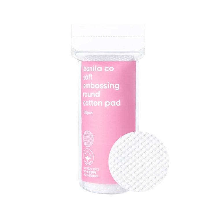 Banila Co Soft Embossing Round Cotton Cotton Pad 120PCS