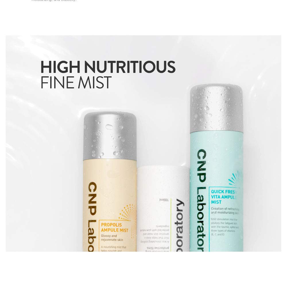 CNP Laboratory Propolis Ampule Mist I Hydrating Face Mist for Dry Skin I Hypoallergenic, Nourishing, Glow, Korean Skincare, 3.4 Fl Oz (Pack of 1)