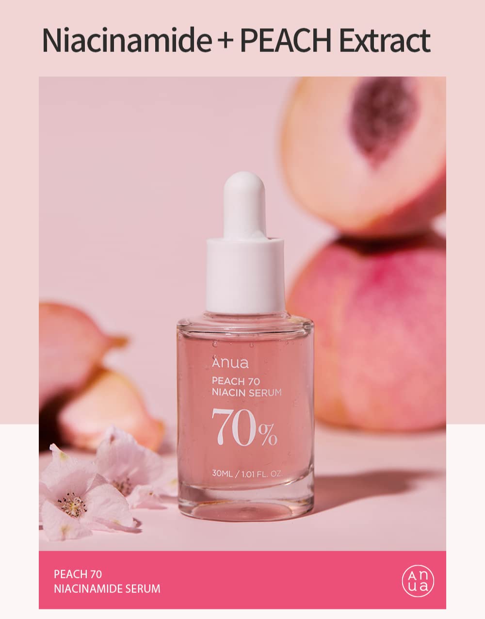 Anua Peach 70% Niacinamide collection toner 250ml
