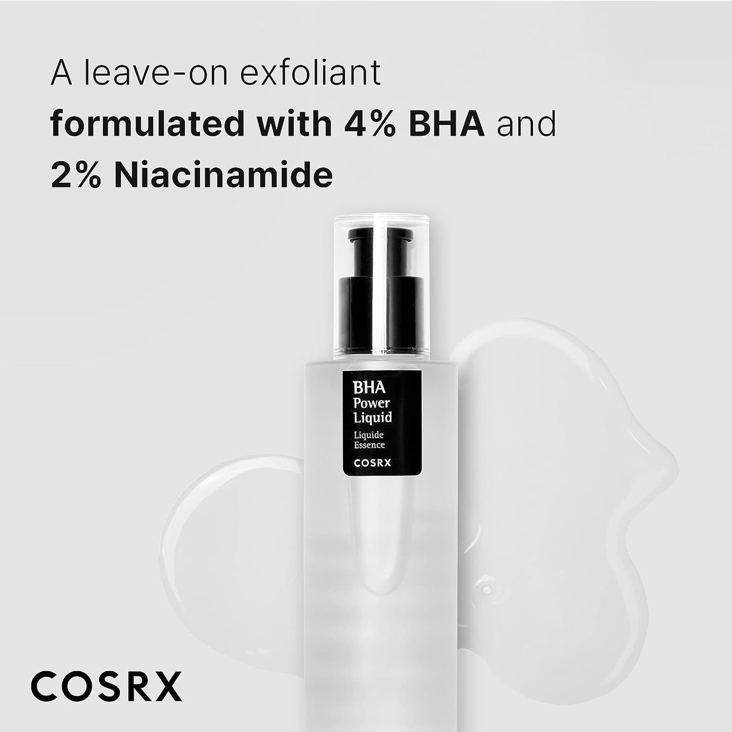 COSRX Niacinamide 2% + BHA 4% Blackhead Exfoliant Toner 3.38 fl.oz / 100ml