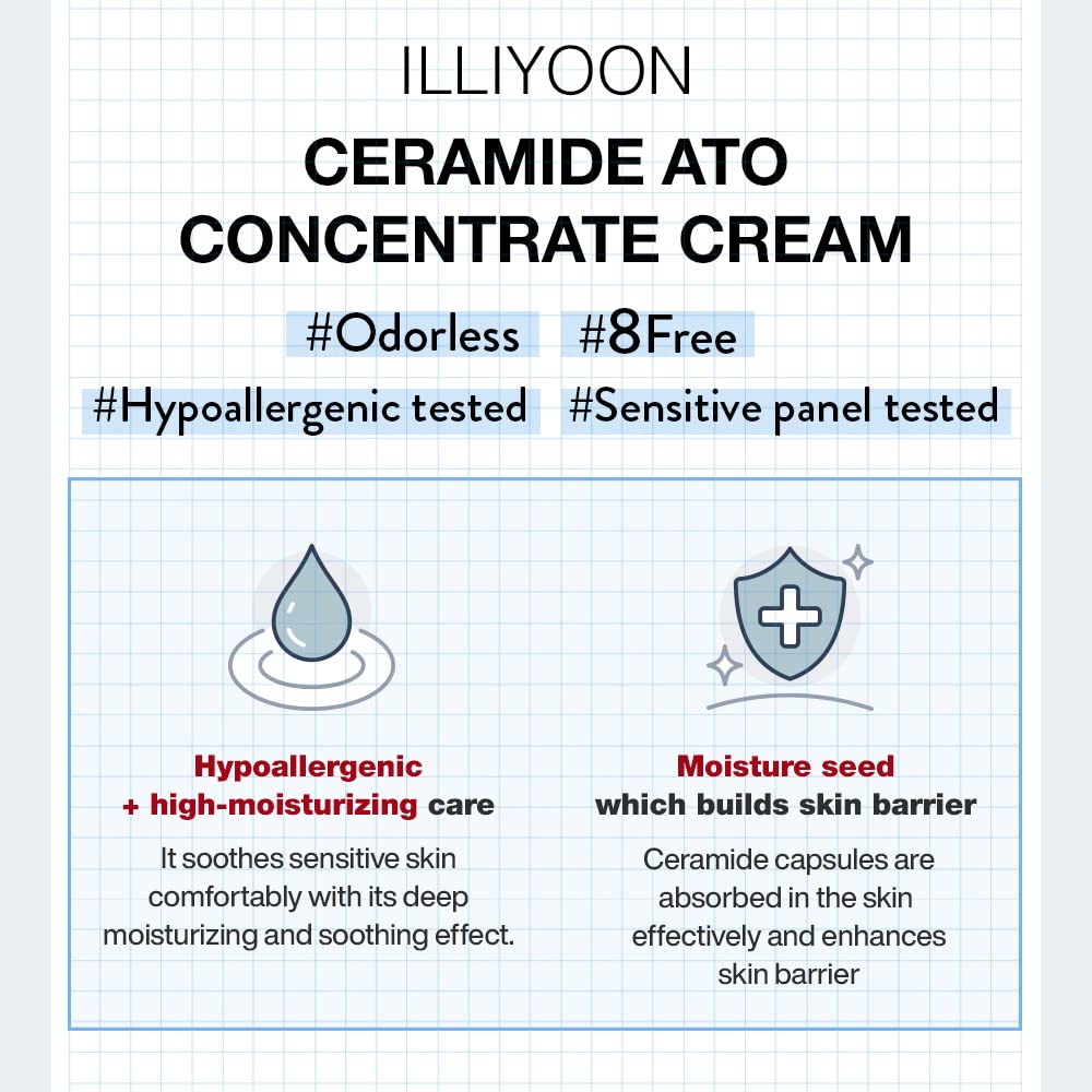 Illiyoon Ceramide Ato Concentrate Cream 200ml, 6.76 Fl Oz