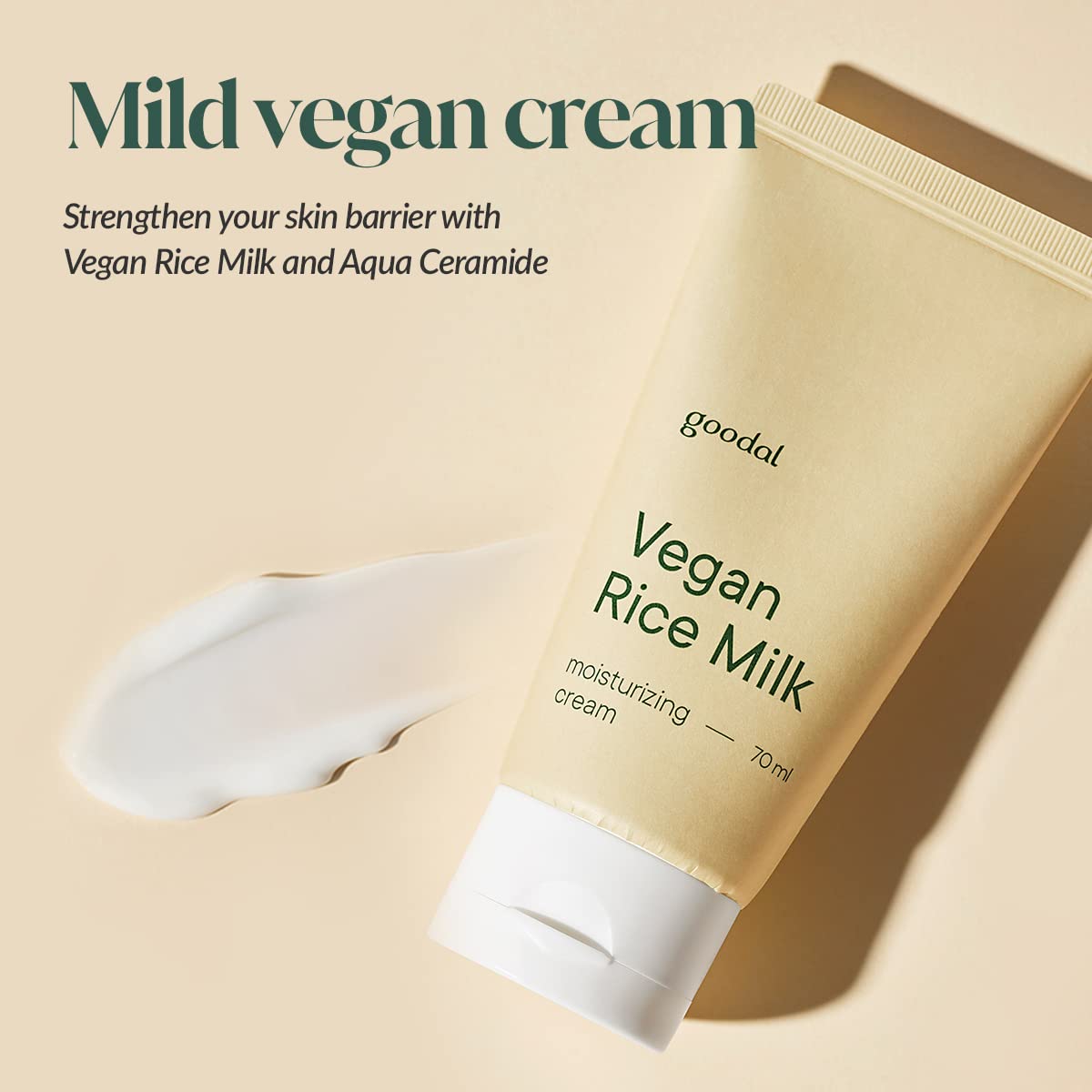GOODAL Mild Vegan Rice Milk Moisturizing Cream 2.36 fl oz.