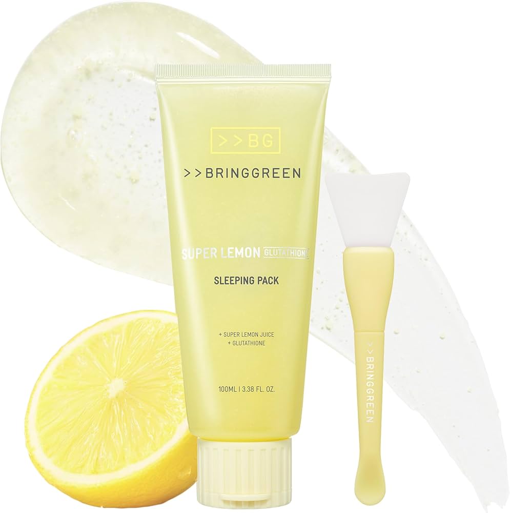 BRING GREEN Super Lemon Glutathione Sleeping pack, 100ml (+ Brush gift)