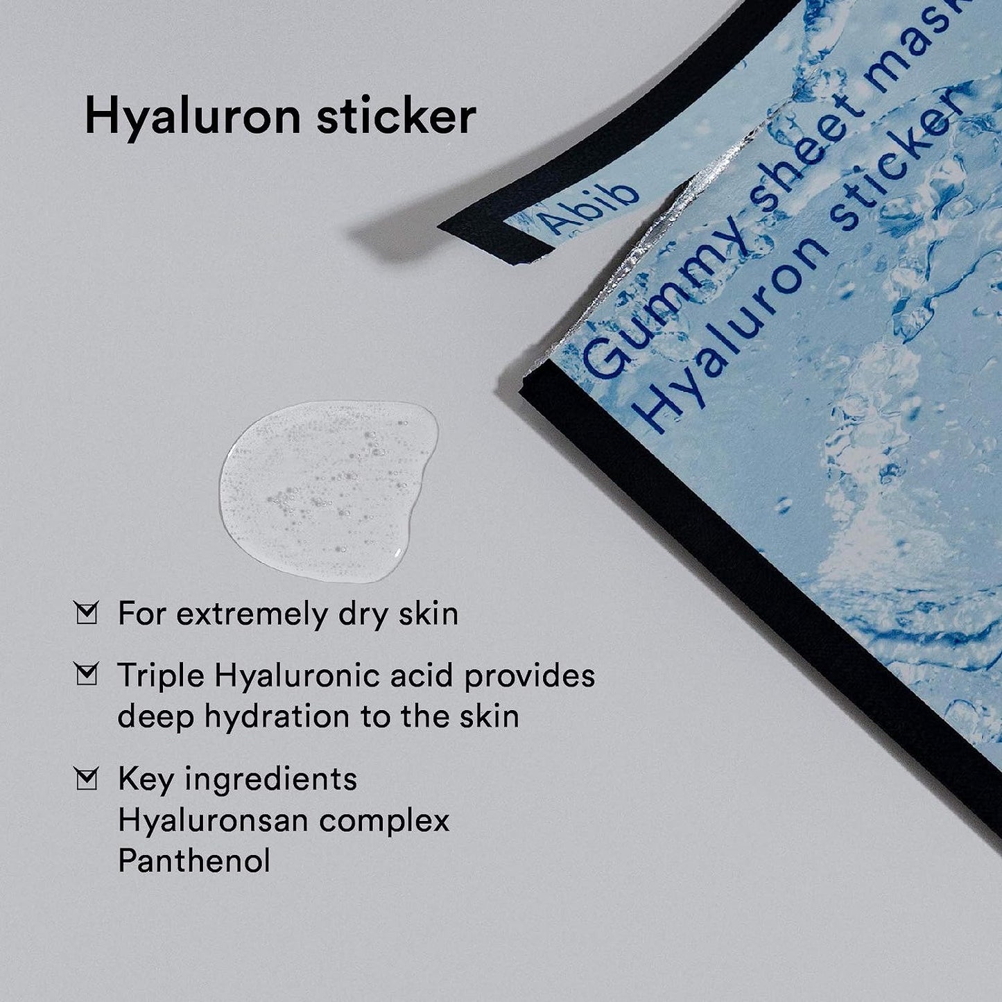 Abib Gummy sheet mask Hyaluron Sticker 27ml (10pcs)