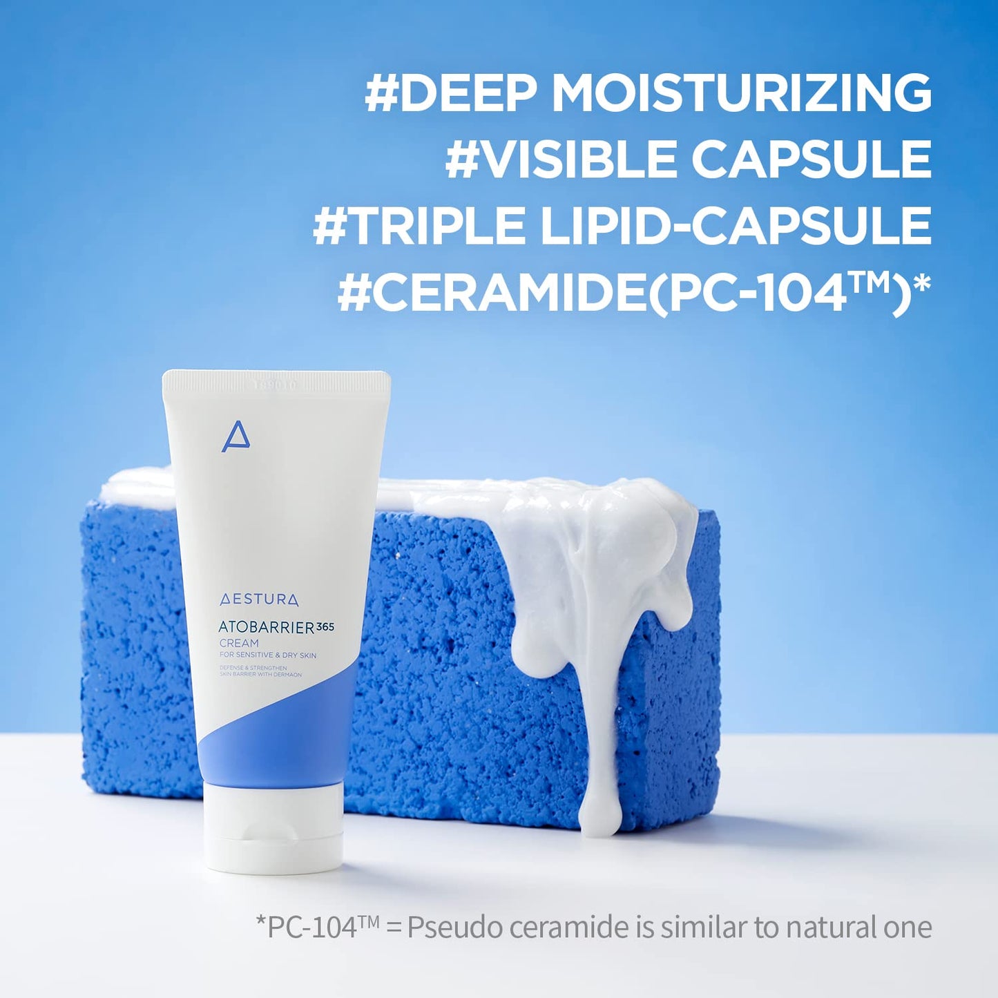AESTURA ATOBARRIER365 Cream 80ML with Ceramide, Skin Barrier Repair Moisturizer, 100-Hour Lasting Hydration for Dry & Sensitive Skin, Cruelty Free, Hypoallergenic, Korean Skin Care