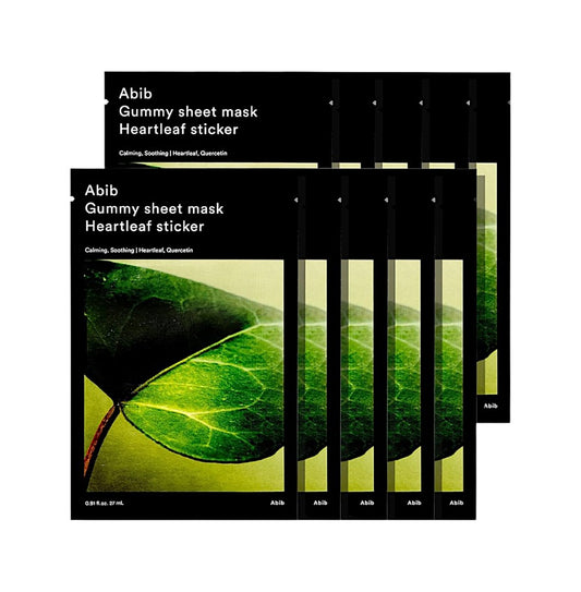 [SET] Abib Gummy sheet mask Heartleaf sticker 27ml*10 Sheets