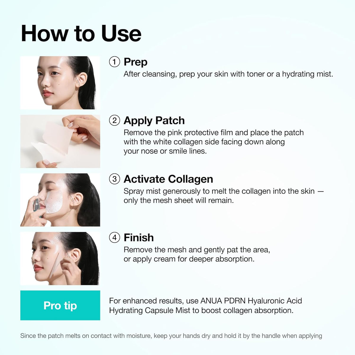 ANUA PDRN Collagen Melting Patch 4ea 1Box (2 Options)