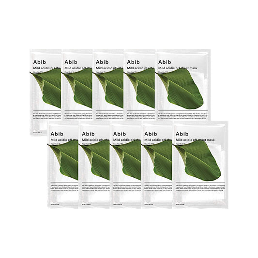 [SET] Abib Mild Acidic pH Heartleaf Fit Sheet Mask 30ml*10 Sheets