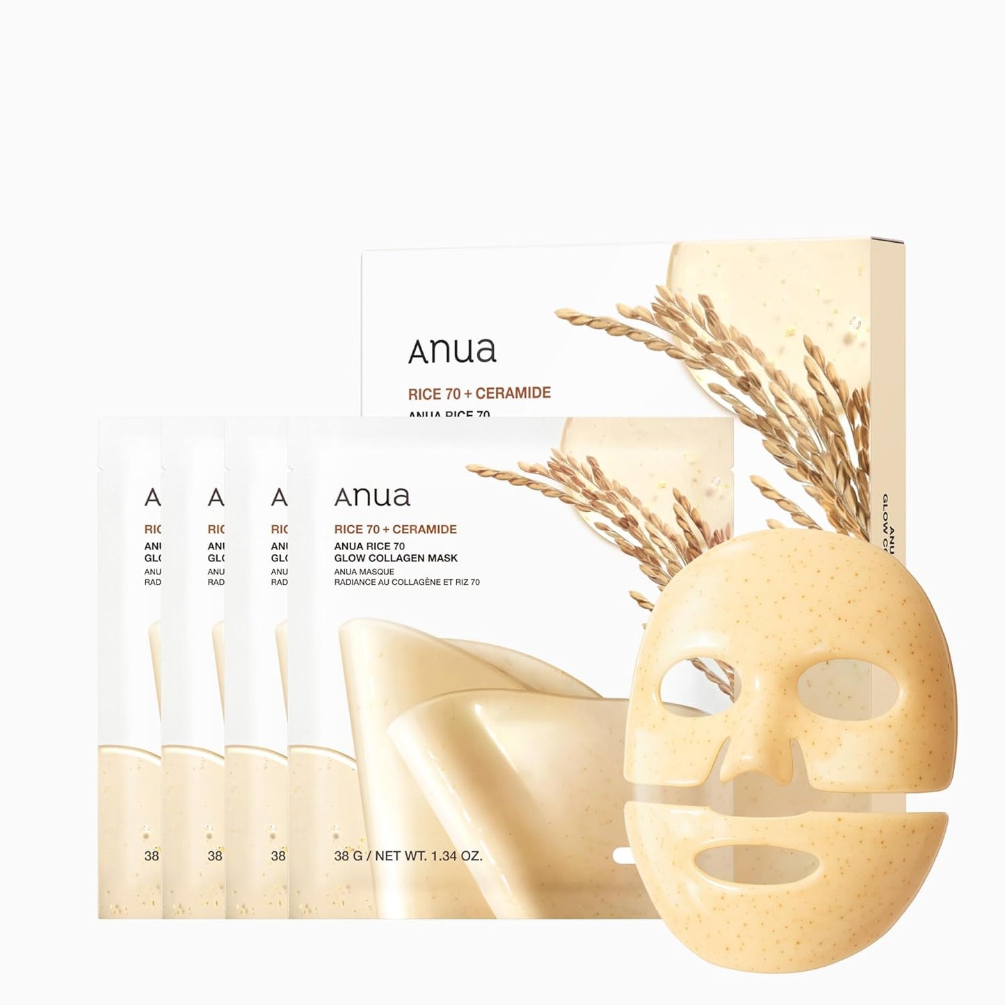 ANUA Rice 70 Glow Collagen Mask (2 Options)
