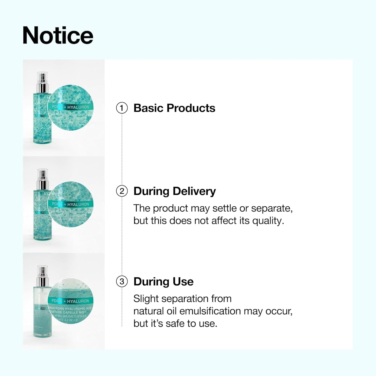 ANUA PDRN Hyaluronic Acid Hydrating Capsule Mist 100ml / 30ml